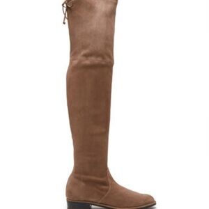 The LOWLAND Taupe Stretch Suede Boots
